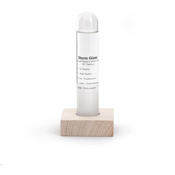 Barometr Szklany Storm Glass - Kikkerland Drewno Naturalne