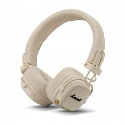 Marshall Major V słuchawki bezprzewodowe nauszne kremowe Bluetooth