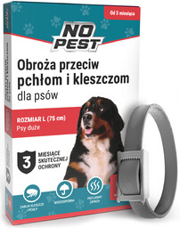 Obroża na kleszcze i pchły dla psa dużego