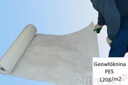 Geowłóknina Poliester PES 120g/m2 1m x 50m