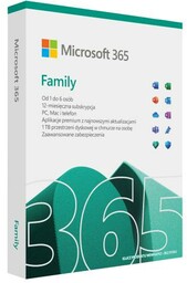 Microsoft 365 Family PL BOX 6 Użytkowników/1 Rok