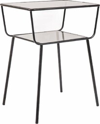 Stolik kawowy HV decor czarny prostokątny szklany nowoczesny