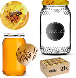 Szklany słój Lierde 900ml 82mm 24 szt. +