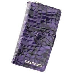 Portfel Damski Skóra Naturalna GREGORIO Duży Z Suwakiem