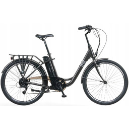 Rower Elektryczny Miejski bagażnik Levit Tumbi Czarny 26"