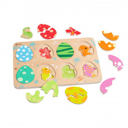 Drewniana Układanka Jajka Dinozaurów Classic World