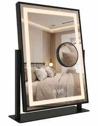 Lustro LED LUMI Black 30x40cm