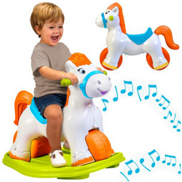 Interaktywny Bujany Konik 2w1 Jeździk Biegowy