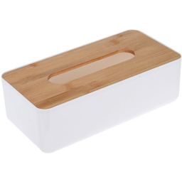 Storagesolutions Pojemnik na chusteczki z bambusową pokrywką, 26x13x8