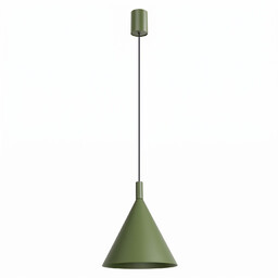 Lampa wisząca stalowa kulista zielona oliwka NOX 25