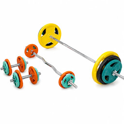 100kg Zestaw sztang i hantli 30mm: Sztanga prosta,