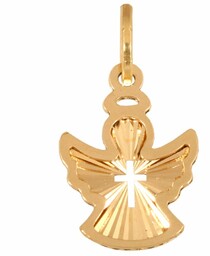 Złota zawieszka 585 z aniołkiem aniołek prezent