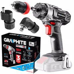 Graphite Wiertarko Wkrętarka Akumulatorowa 18V Energy 3 Adaptery