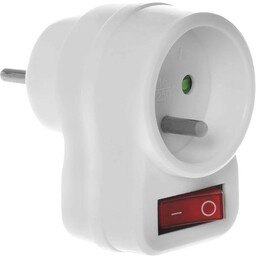 Gniazdo z wyłącznikiem i uziemieniem pojedyncze białe 10A