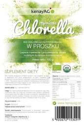Kenay Chlorella Organiczna Suplement diety w proszku 100