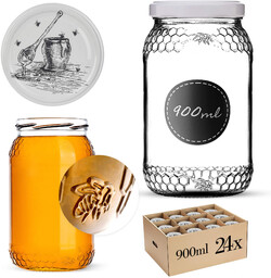 Szklany słój Lierde 900ml 82mm 24 szt. +