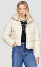 TOMMY JEANS Beżowa pikowana damska kurtka