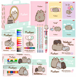 Wyprawka Szkolna Zestaw Plastyczny Pusheen+teczka Z Rączką XL-18-ELEMENTÓW