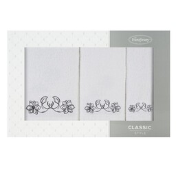 Eurofirany Komplet ręczników w pudełku 3szt. Lila biały