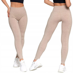 Legginsy modelujące sylwetkę kremowe rozmiar M