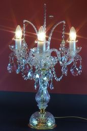 Lampa stołowa (biurkowa) z kryształkami