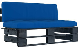 vidaXL Ogrodowa sofa środkowa z palet, czarna, drewno
