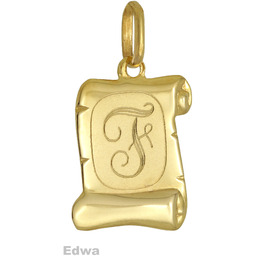 Zawieszka złota literka F pr.585