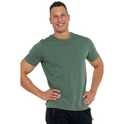 T-shirt męski Basic khaki zielony
