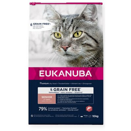 EUKANUBA Karma dla kota Grain Free Senior Łosoś