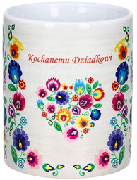Kubek haft Łowicki folk, Dzień Dziadka