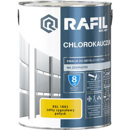 Emalia chlorokauczukowa żółty sygnałowy 5 l RAFIL