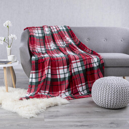 Decodoma Koc z mikropluszu KRATKA 150 x 200