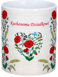 Kubek haft Kociewie folk, Dzień Dziadka