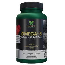 LANCO NUTRITIONS Omega 3 D3 + K2 MK-7