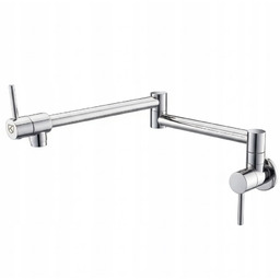 Bateria kuchenna ścienna Krunn Pot Filler srebrny Chrom