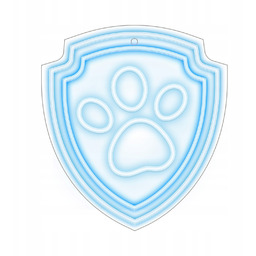 Wiszący neon Led na plexi Psi Patrol Łapa