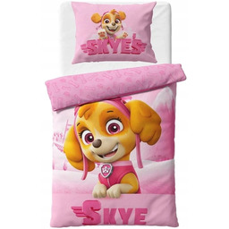 Pościel bawełniana Psi Patrol pilotka Skye 140x200 Paw
