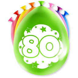 PD-Party - Balony 80. urodziny - 8 sztuk
