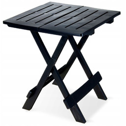 Stolik ogrodowy składany czarny 44x44x50 cm