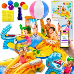 Basen Dla Dzieci Dmuchany Plac Zabaw Zjeżdzalnia Intex