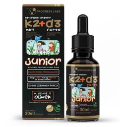 PROGRESS LABS Naturalne Witaminy K2 + D3 Junior