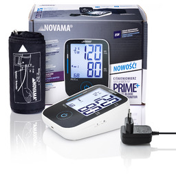 NOVAMA PRIME+ BLACK Z ZASILACZEM Ciśnieniomierz naramienny