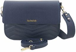 Torebka skórzana crossbody włoska - Granatowa