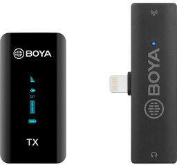 Boya BY-XM6-S3 - dwukanałowy mikrofon bezprzewodowy do iOS/Lightning