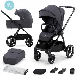 Kinderkraft Wózek wielofunkcyjny 2w1 akcesoria Nea Deep Grey