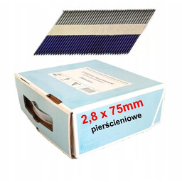 Gwoździe do gwoździarki łączone papierem 2,8x75mm 2000 pierścieńiowe