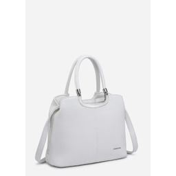 Elegancka Biała Torebka Damska Kuferek na Ramię LUIGISANTO