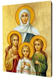 Ikona święta Zofia z córkami: Wiara, Nadzieja, Miłość