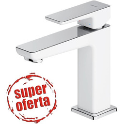 Bateria umywalkowa stojąca 15 cm chrom / biały