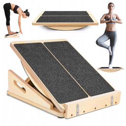 Platforma balansowa drewniana Balance Board Trwała Do 150